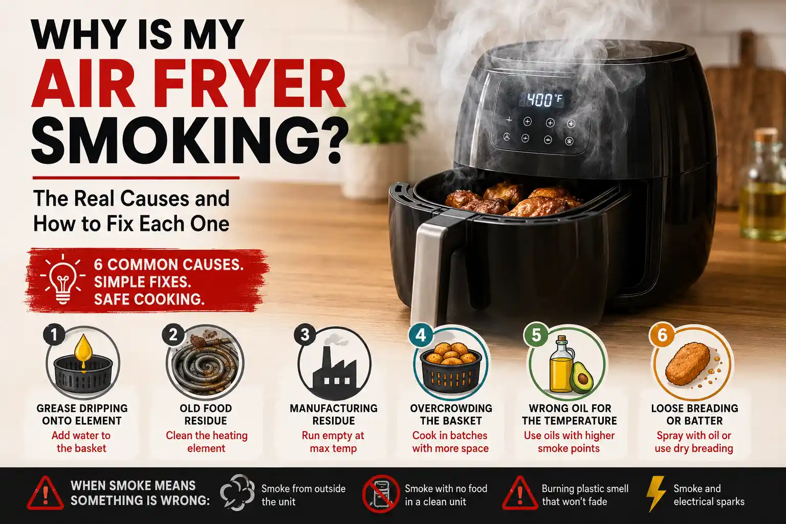 Why Is My Air Fryer Smoking? The Real Causes and How to Fix Each One